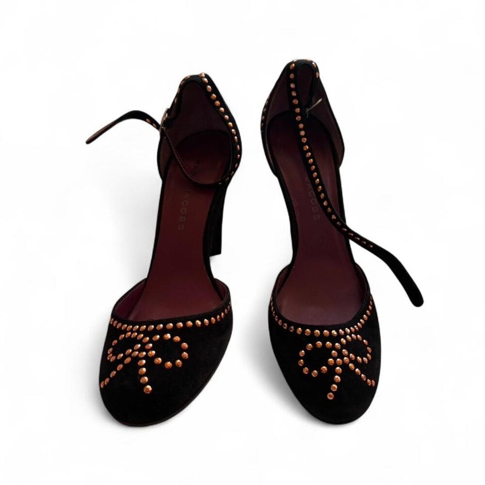 Marc Jacobs Black Suede Mary Jane heels